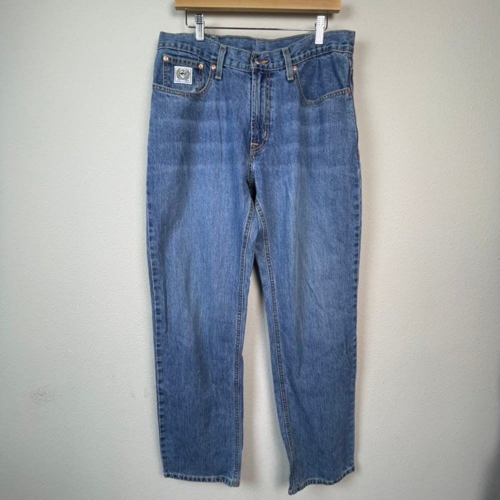 Cinch White Label Straight Leg Jeans Mens 34x34 Blue Medium Wash‎ Western Cowboy